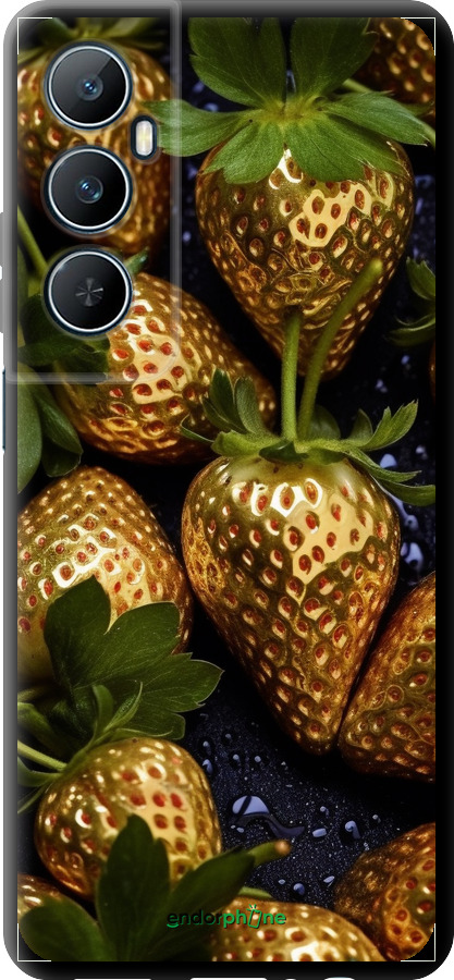 TPU чехол Золотая клубника для Realme C65 4G - 5637b-3719 изображение 