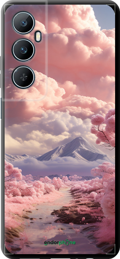 TPU чехол Розовые облака для Realme C65 4G - 5660b-3719 изображение 