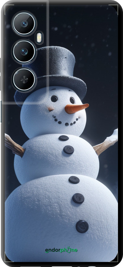 TPU чехол Снеговик для Realme C65 4G - 5826b-3719 изображение 
