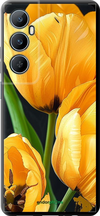 TPU чехол Желтые тюльпаны для Realme C65 4G - 5991b-3719 изображение 