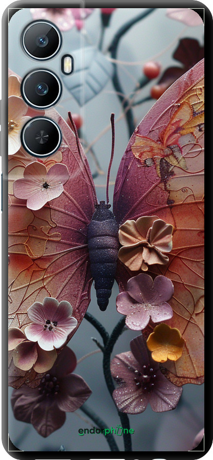 TPU чехол Fairy Butterfly для Realme C65 4G - 6048b-3719 изображение 