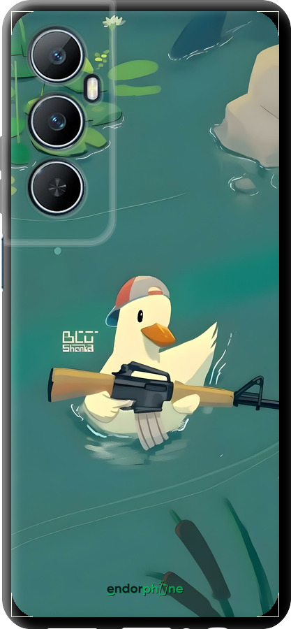 TPU чехол Уточка с автоматом для Realme C65 4G - 6356b-3719 изображение 