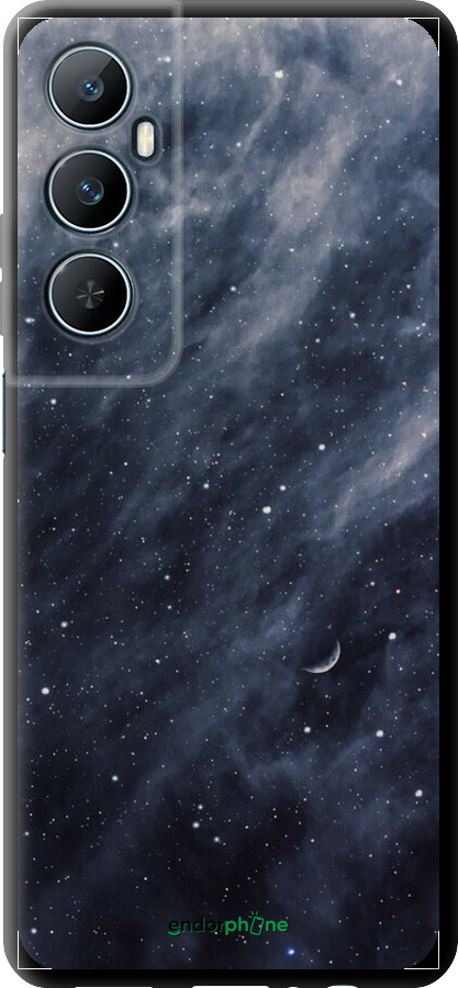 TPU чехол Голубые облака, Голубая луна для Realme C65 4G - 6398b-3719 изображение 