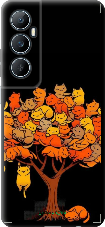 TPU чехол Дерево и котики для Realme C65 4G - 6516b-3719 изображение 