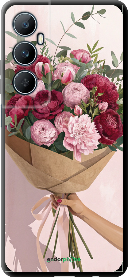 TPU чехол Півонії 1 для Realme C65 4G - 6705b-3719 изображение 