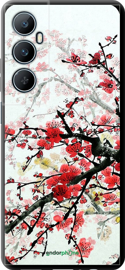 TPU чехол Квітучий кущ для Realme C65 4G - 831b-3719 изображение 