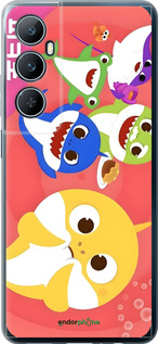 Силиконовый чехол Бейби Шаркс для Realme C65 4G - 6305u-3719 изображение 