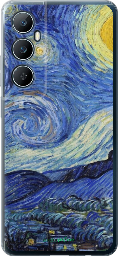 Силіконовий чехол «Зоряна ніч» Вінсента Ван Гога для Realme C65 4G - 6433u-3719 изображение 