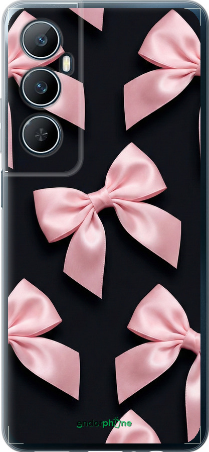 Силиконовый чехол Coquette Ribbons Dark Coquette для Realme C65 4G - 6767u-3719 изображение 