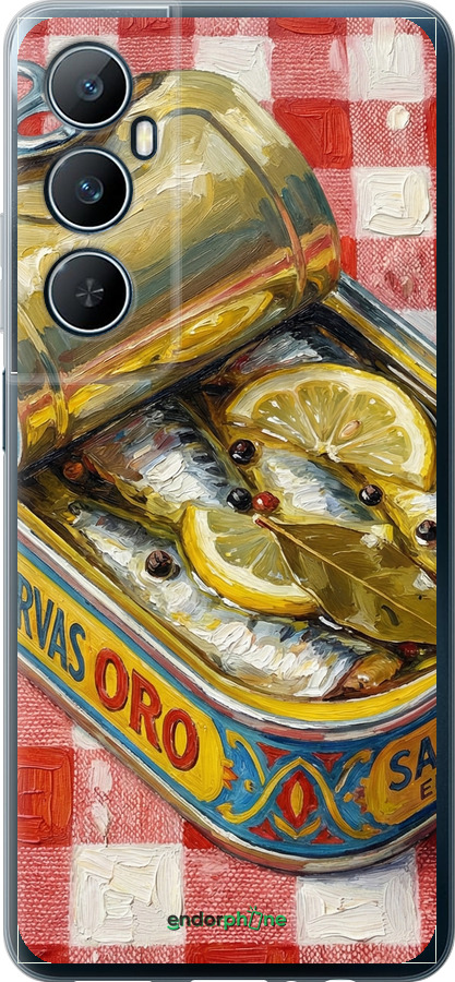 Силиконовый чехол Vintage Sardine Tin Phone для Realme C65 4G - 6772u-3719 изображение 
