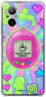 Силикон с усиленными углами чехол Y2K Aesthetic Retro Pet: Годуй мене кавою для Realme C67 4G - 6784sp-3648 изображение 