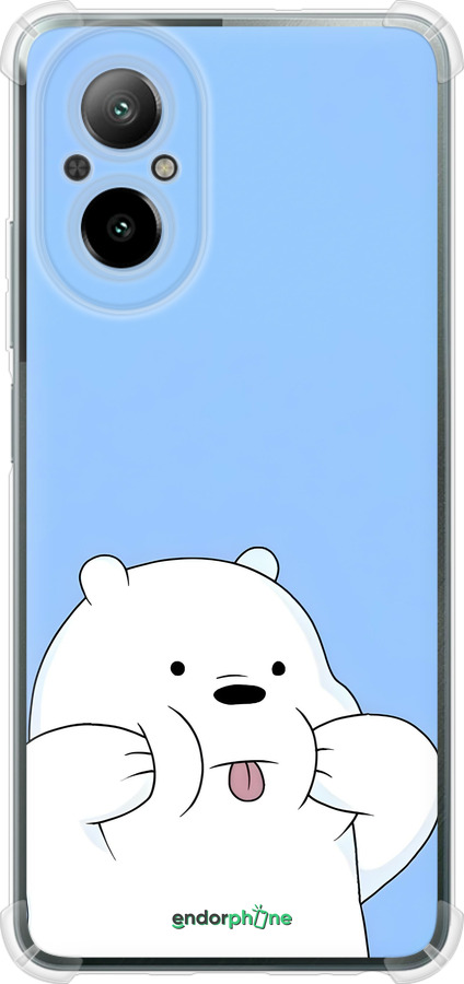 Силикон с усиленными углами чехол Милый мишка для Realme C67 4G - 6357sp-3648 изображение 
