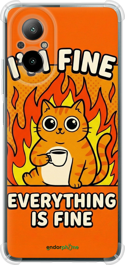 Силикон с усиленными углами чехол Funny Cat для Realme C67 4G - 6786sp-3648 изображение 