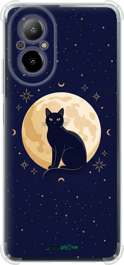 Силіконовий протиударний с посиленими кутами чехол Cute Cat Celestial/Witchy для Realme C67 4G - 6787sp-3648 изображение 