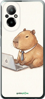 Силиконовый чехол Funny Capybara CEO Working для Realme C67 4G - 6777u-3648 изображение 