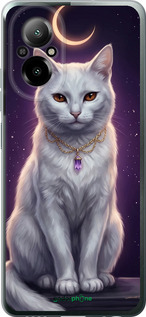 Силиконовый чехол Mystic White Cat Gothic Dark Purple Gold для Realme C67 4G - 6805u-3648 изображение 