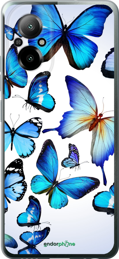Силиконовый чехол Бабочки для Realme C67 4G - 6023u-3648 изображение 