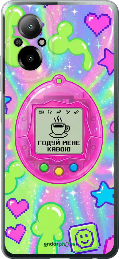 Силіконовий чехол Y2K Aesthetic Retro Pet: Годуй мене кавою для Realme C67 4G - 6784u-3648 изображение 