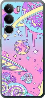 Силиконовый чехол Розовая галактика для Realme C71 - 4146u-4089 изображение 