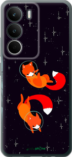 Силиконовый чехол Лисички в космосе для Realme C71 - 4519u-4089 изображение 