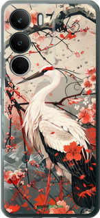 Силиконовый чехол Аист в цвету сакуры для Realme C71 - 6109u-4089 изображение 