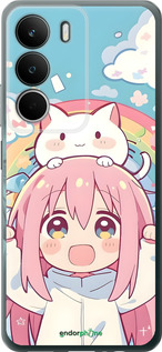 Силиконовый чехол Девочка аниме радуга для Realme C71 - 6304u-4089 изображение 