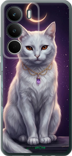 Силиконовый чехол Mystic White Cat Gothic Dark Purple Gold для Realme C71 - 6805u-4089 изображение 
