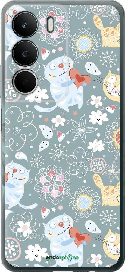 Силиконовый чехол Котята v3 для Realme C71 - 1223u-4089 изображение 