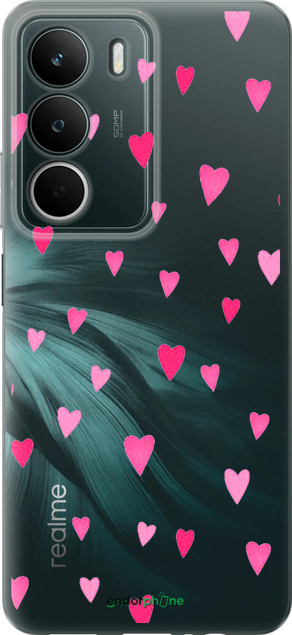 Силиконовый чехол Сердечки 2 для Realme C71 - 4763u-4089 изображение 