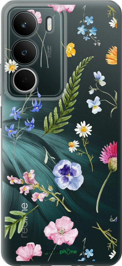 Силиконовый чехол Цветочный фон v2 для Realme C71 - 5472u-4089 изображение 