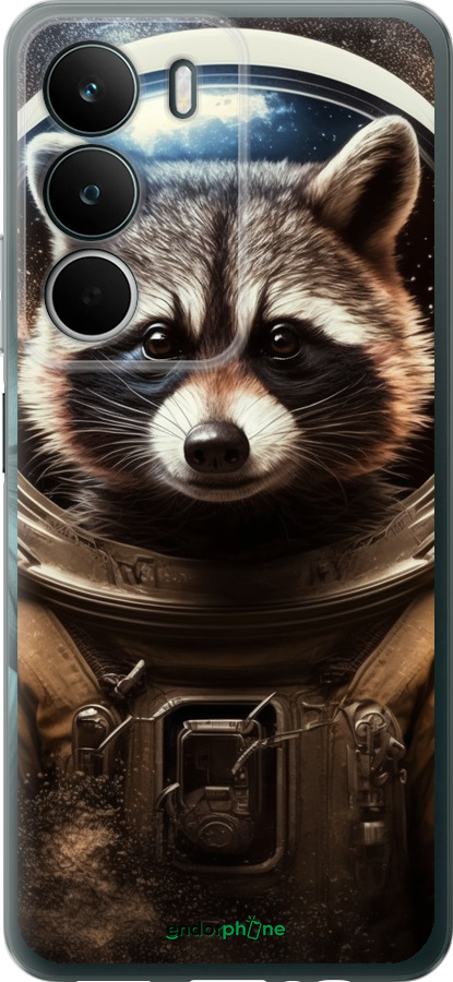 Силиконовый чехол Raccoon austronaut для Realme C71 - 5581u-4089 изображение 