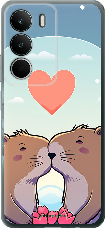 Силиконовый чехол Капибара любовь для Realme C71 - 6027u-4089 изображение 
