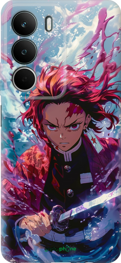 Силіконовий чехол Танджиро Камадо: Клинок, що розсікає демонів для Realme C71 - 6111u-4089 изображение 