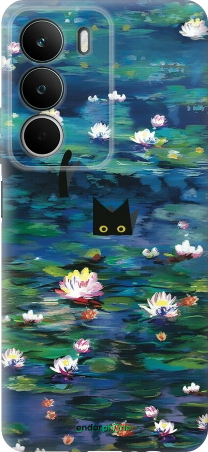 Силіконовий чехол Чохол із зображенням водяних лілій Моне та кішок для Realme C71 - 6399u-4089 изображение 