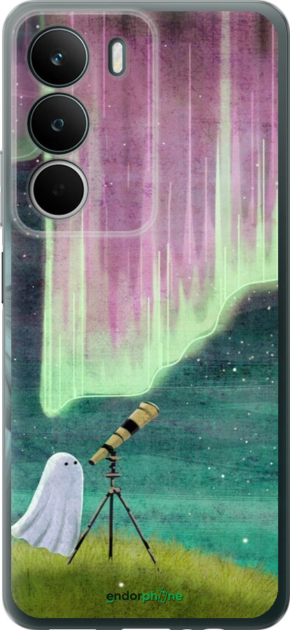 Силиконовый чехол Привидение и звезды для Realme C71 - 6443u-4089 изображение 