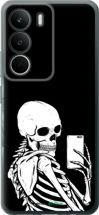 Силиконовый чехол Скелет делает Selfie для Realme C71 - 6535u-4089 изображение 