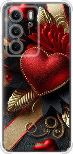 Силикон с усиленными углами чехол Сердечки v2 для Realme C75x - 5832sp-4506 изображение 