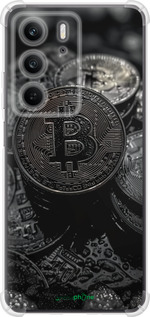 Силикон с усиленными углами чехол Black Bitcoin для Realme C75x - 6090sp-4506 изображение 