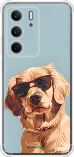 Силикон с усиленными углами чехол Пес в очках для Realme C75x - 6381sp-4506 изображение 