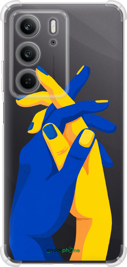 Силіконовий протиударний с посиленими кутами чехол Stand With Ukraine для Realme C75x - 5255sp-4506 изображение 
