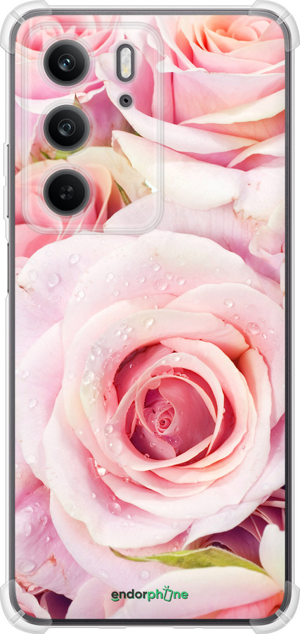 Силикон с усиленными углами чехол Розы для Realme C75x - 525sp-4506 изображение 