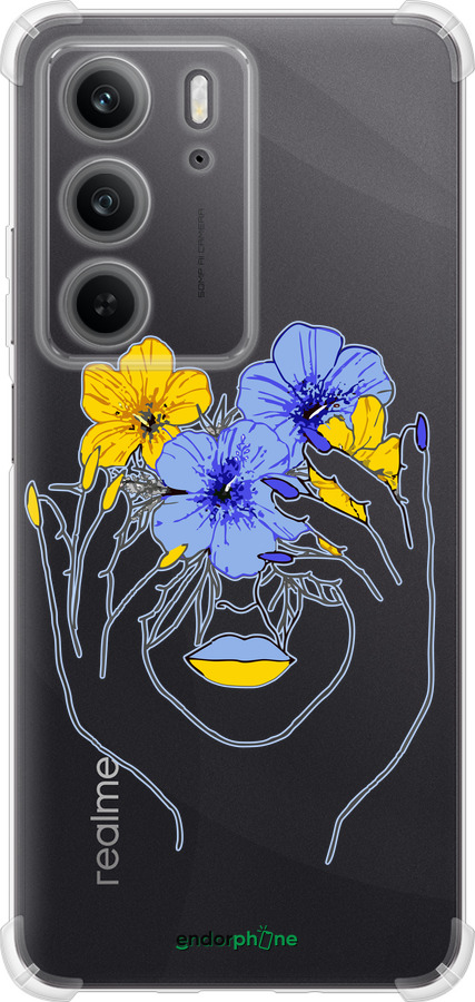Силикон с усиленными углами чехол Девушка v4 для Realme C75x - 5276sp-4506 изображение 