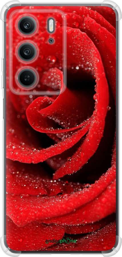Силикон с усиленными углами чехол Красная роза для Realme C75x - 529sp-4506 изображение 