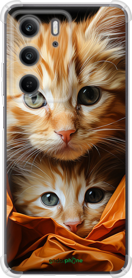 Силикон с усиленными углами чехол Котики 2 для Realme C75x - 5664sp-4506 изображение 