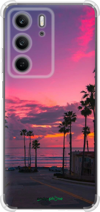 Силикон с усиленными углами чехол Пальмы для Realme C75x - 5873sp-4506 изображение 