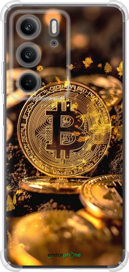 Силикон с усиленными углами чехол Золотая лихорадка биткойна для Realme C75x - 6089sp-4506 изображение 