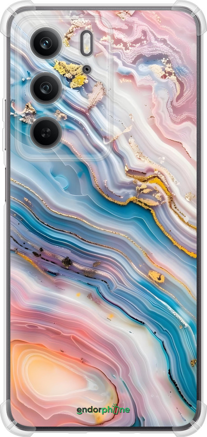 Силикон с усиленными углами чехол Мрамор красивый для Realme C75x - 6376sp-4506 изображение 