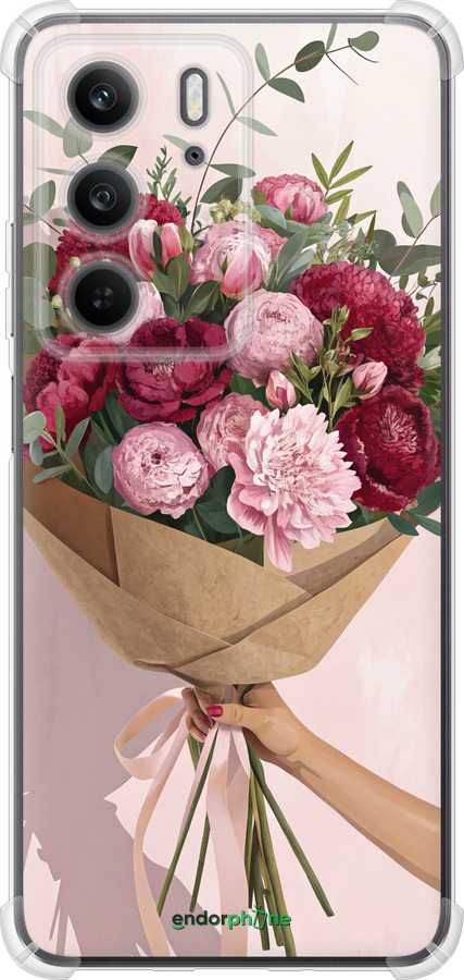 Силикон с усиленными углами чехол Пионы 1 для Realme C75x - 6705sp-4506 изображение 