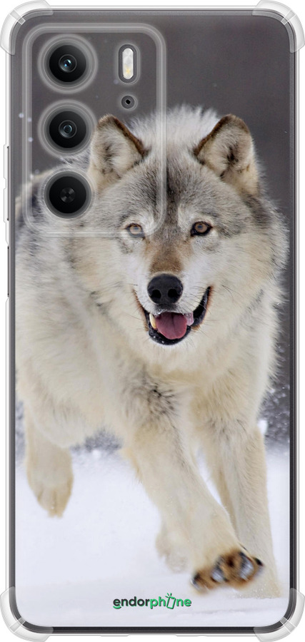 Силикон с усиленными углами чехол Бегущий волк для Realme C75x - 826sp-4506 изображение 