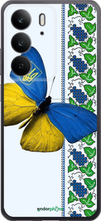 Силіконовий чехол Жовто-блакитний метелик  для Realme C75 4G - 1054u-3878 изображение 